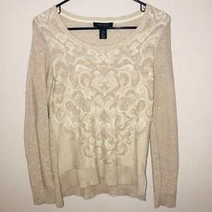 NWOT White House Black Market Gold Sweater